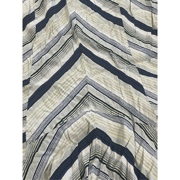 Lane Bryant multicolor striped full length skirt 14/16 linen blend - Picture 6 of 6